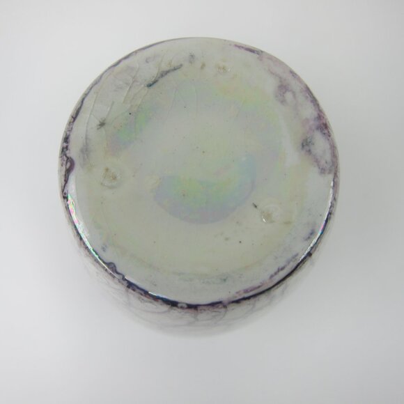 Antique Weller Pottery Cloudburst Vase 5" Lustre Mottled Purple Art Deco 1920s - Picture 11 of 13